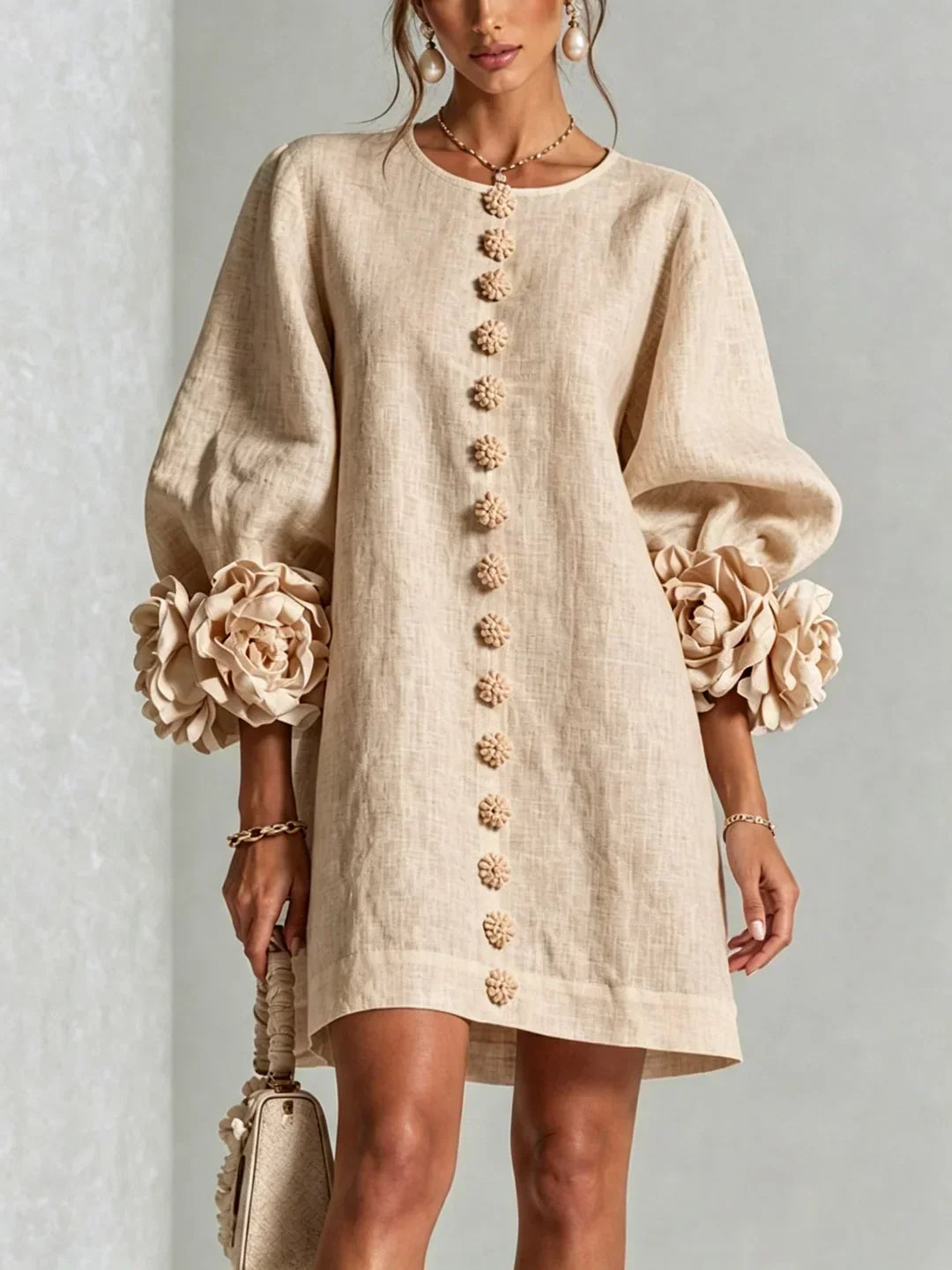 ROSALIE | FLORAL CUFF MINI DRESS