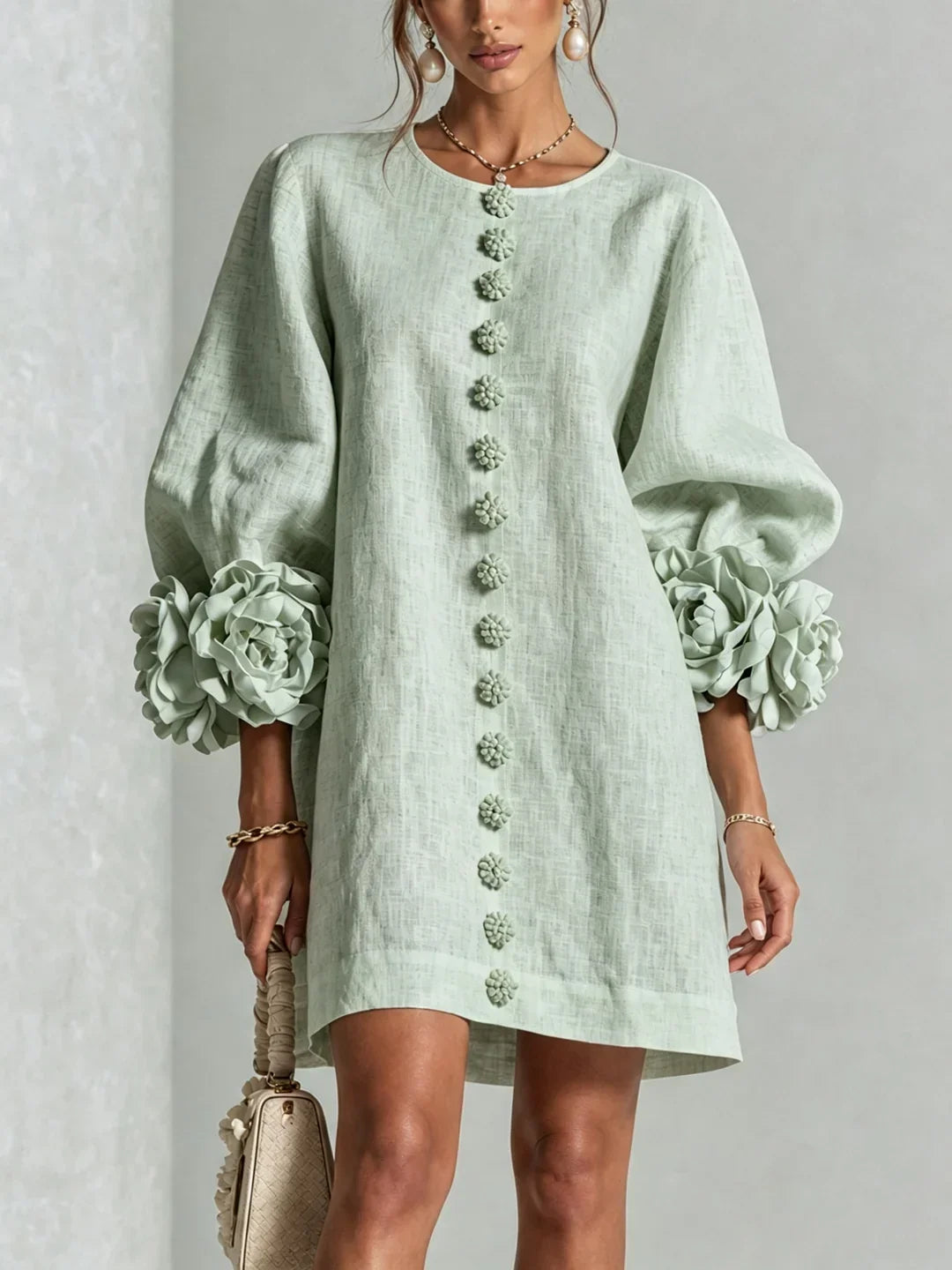 ROSALIE | FLORAL CUFF MINI DRESS