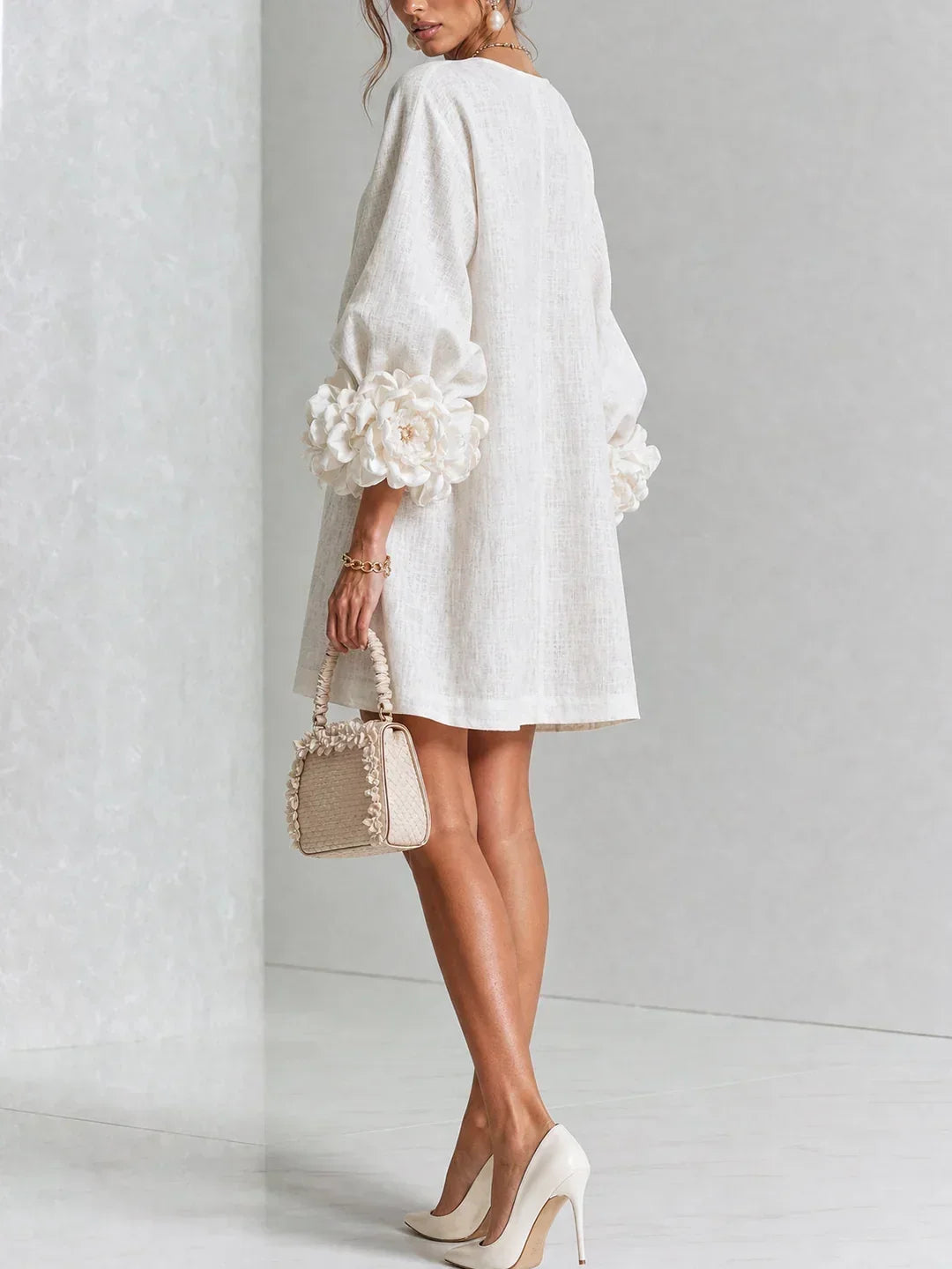 ROSALIE | FLORAL CUFF MINI DRESS