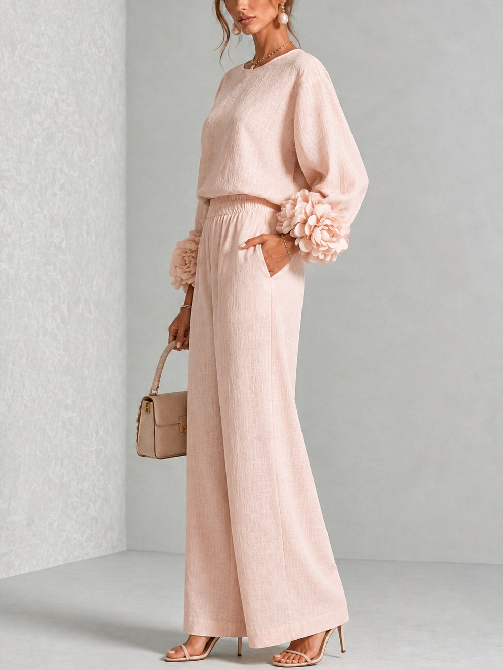 BRUNA | PUFF SLEEVE BLOUSE & TROUSERS SET