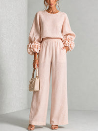BRUNA | PUFF SLEEVE BLOUSE & TROUSERS SET