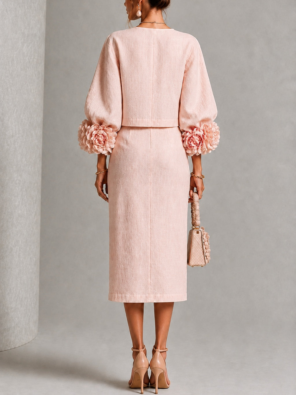 ALICIA | CROPPED BLOUSE & MIDI SKIRT SET