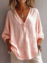 SANDRA | LONG SLEEVE V-NECK BLOUSE