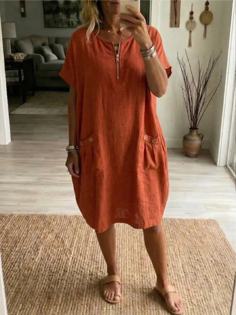 STORM | MAXI DRESS WITH FRONT CLOSURE