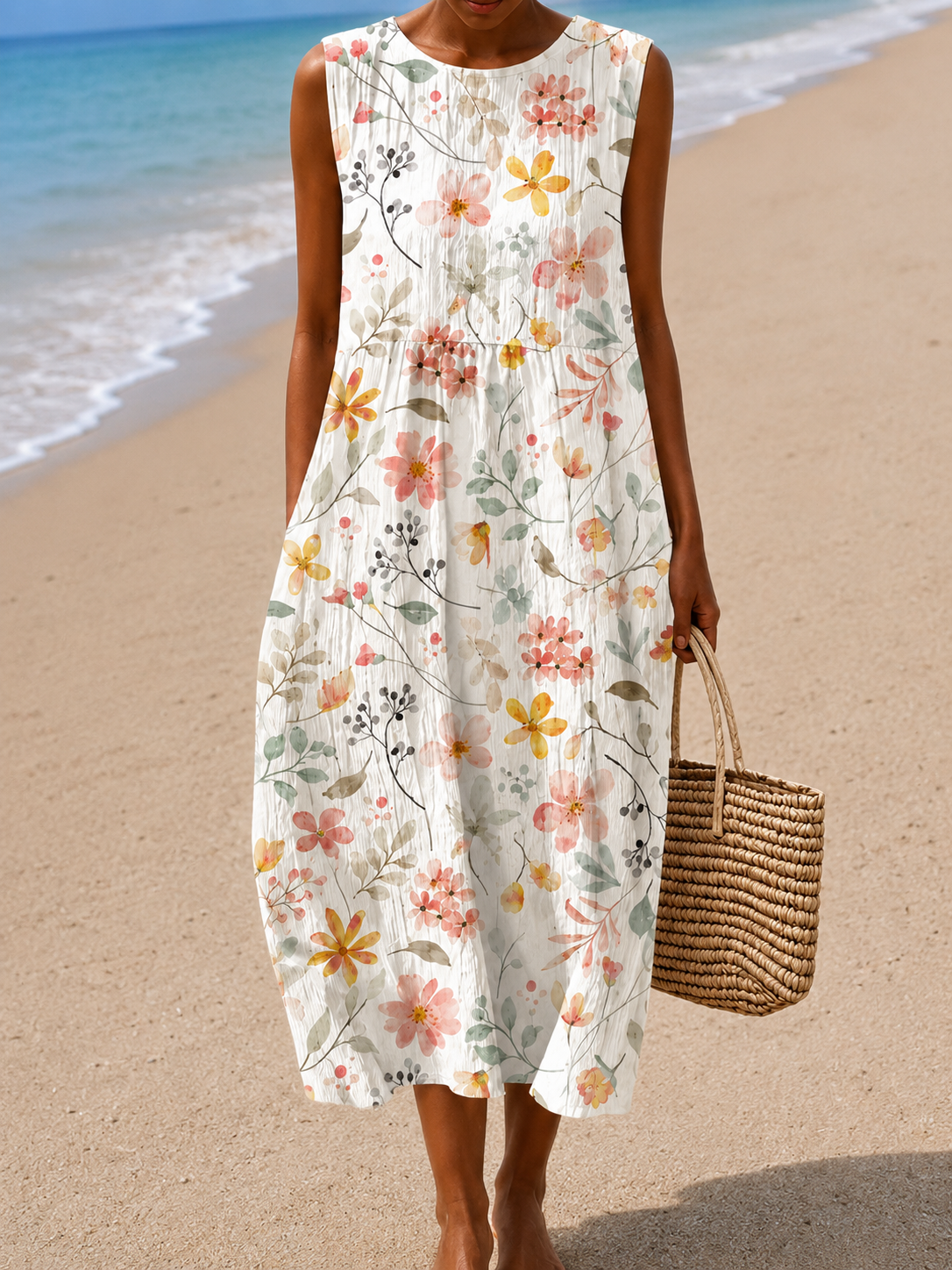 ARMELLE | MEADOW FLORAL MIDI DRESS