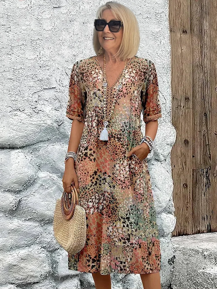 KIRSTEN | VIBRANT FLORAL WRAP MIDI DRESS