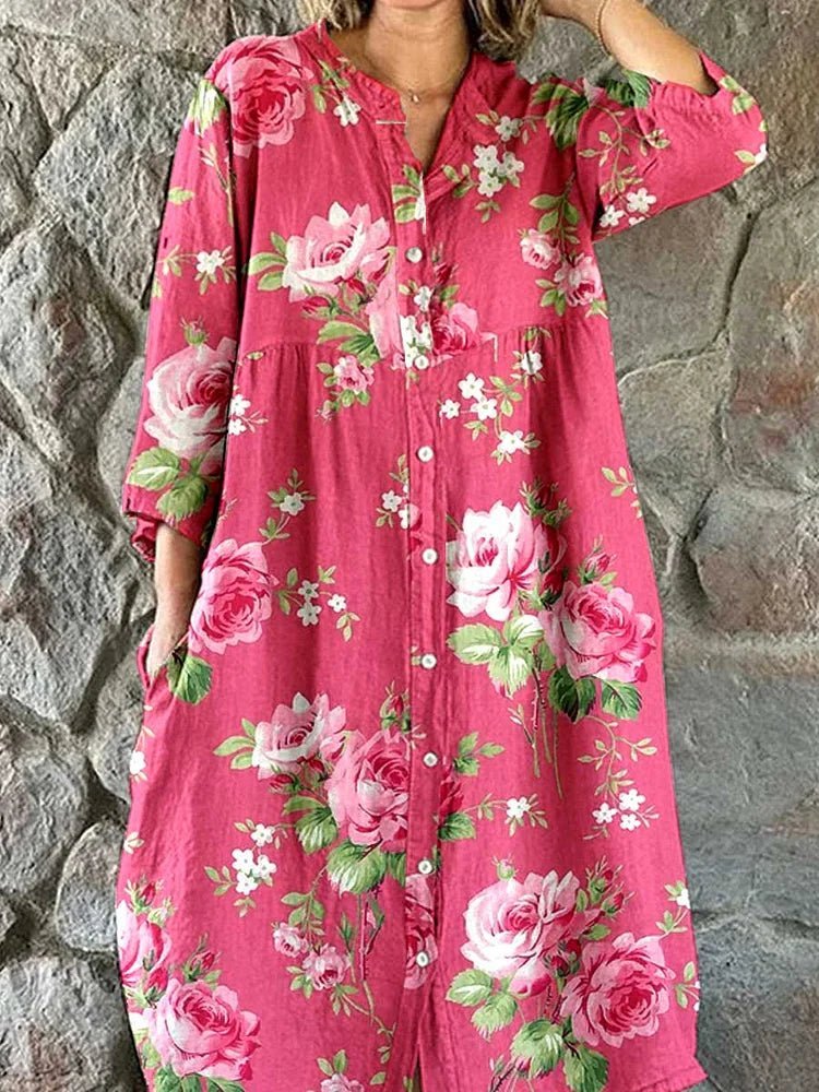 BONTLE | ARTISTIC FLORAL MAXI DRESS