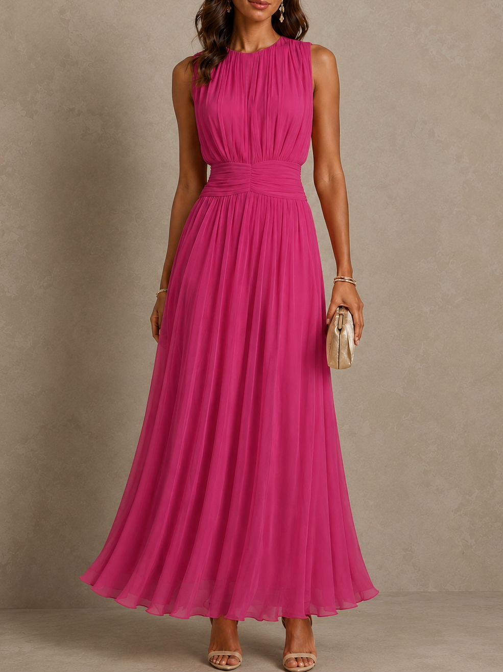 ISABEL | RUCHED MAXI DRESS