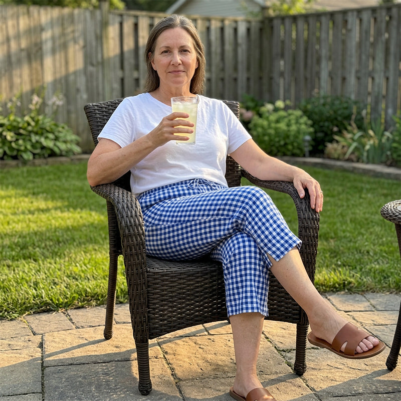 ROSIE | GINGHAM CAPRI TROUSERS
