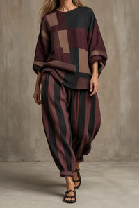 CARLA | PATCHWORK BLOUSE AND TROUSERS SET