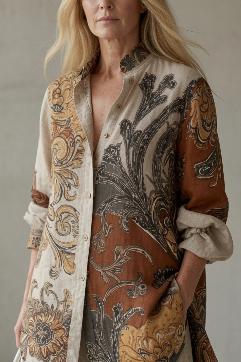 PAULA | FLORAL SHIRT AND TROUSERS SET