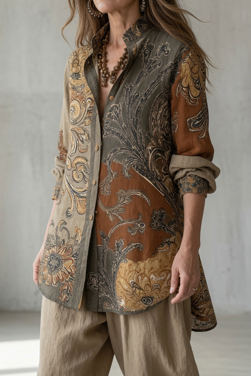 PAULA | FLORAL SHIRT AND TROUSERS SET