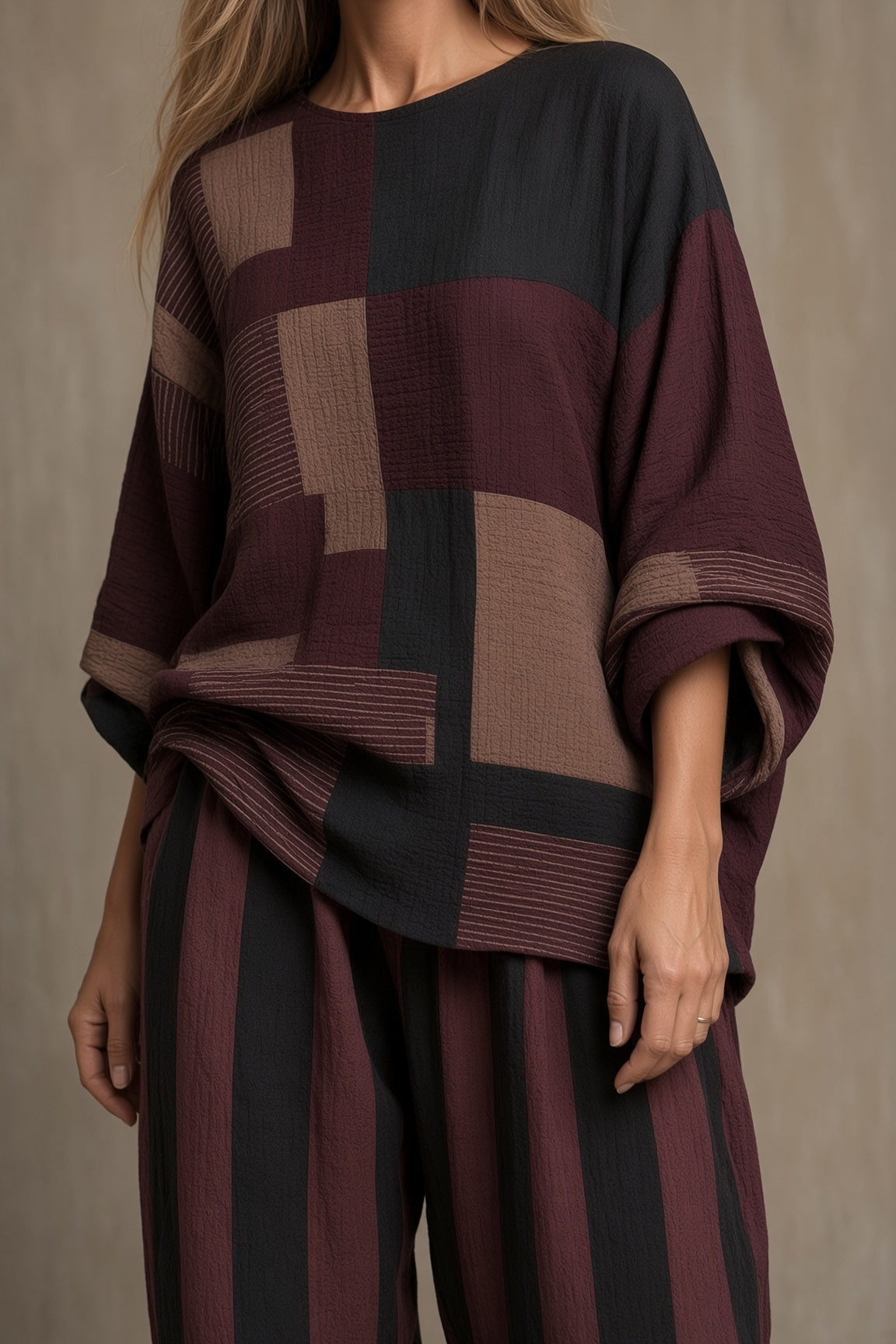 CARLA | PATCHWORK BLOUSE AND TROUSERS SET
