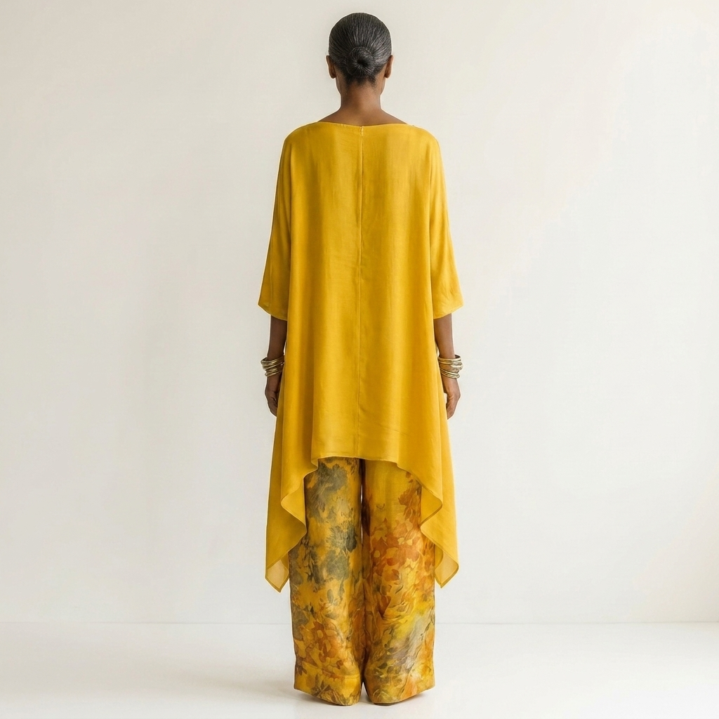 CARIOLA | ASYMMETRICAL COTTON-SILK SET