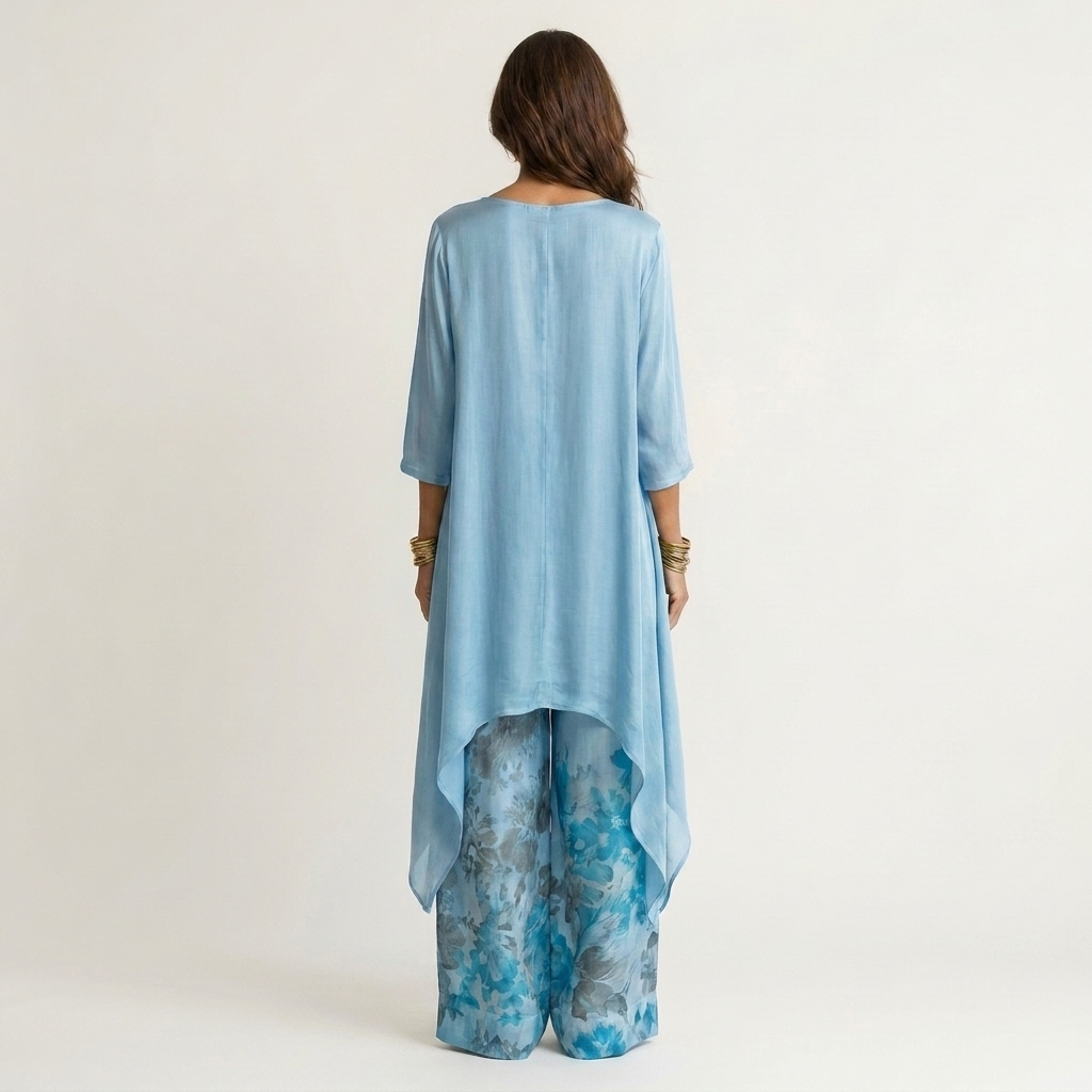 CARIOLA | ASYMMETRICAL COTTON-SILK SET