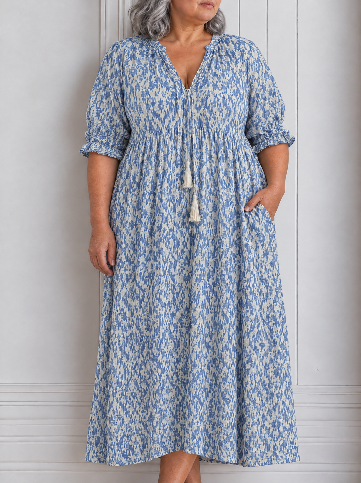 MICHAELA | BOHO TUMMY COVERAGE DRESS