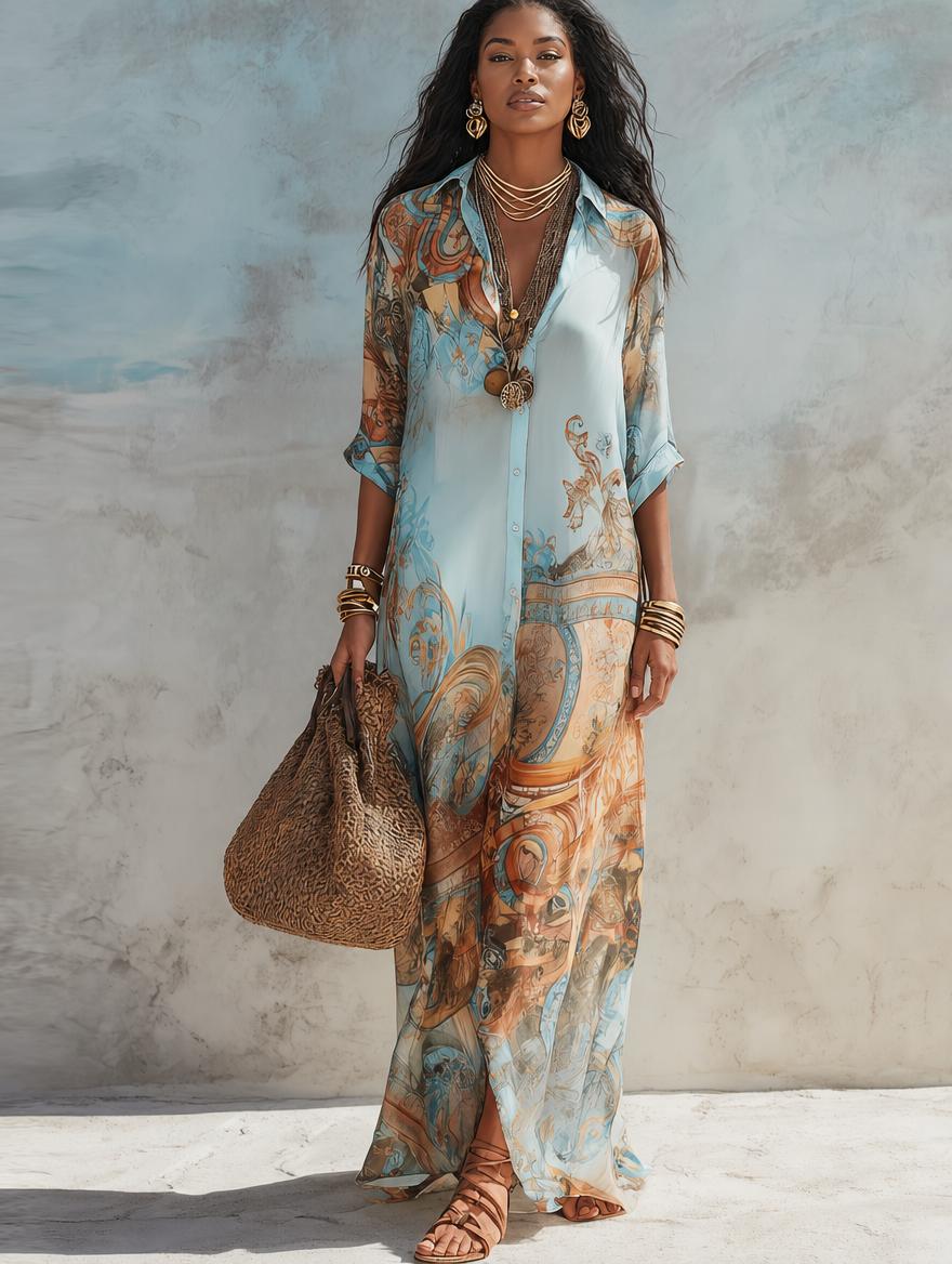 SERENA | MEDITERRANEAN SHIRT DRESS