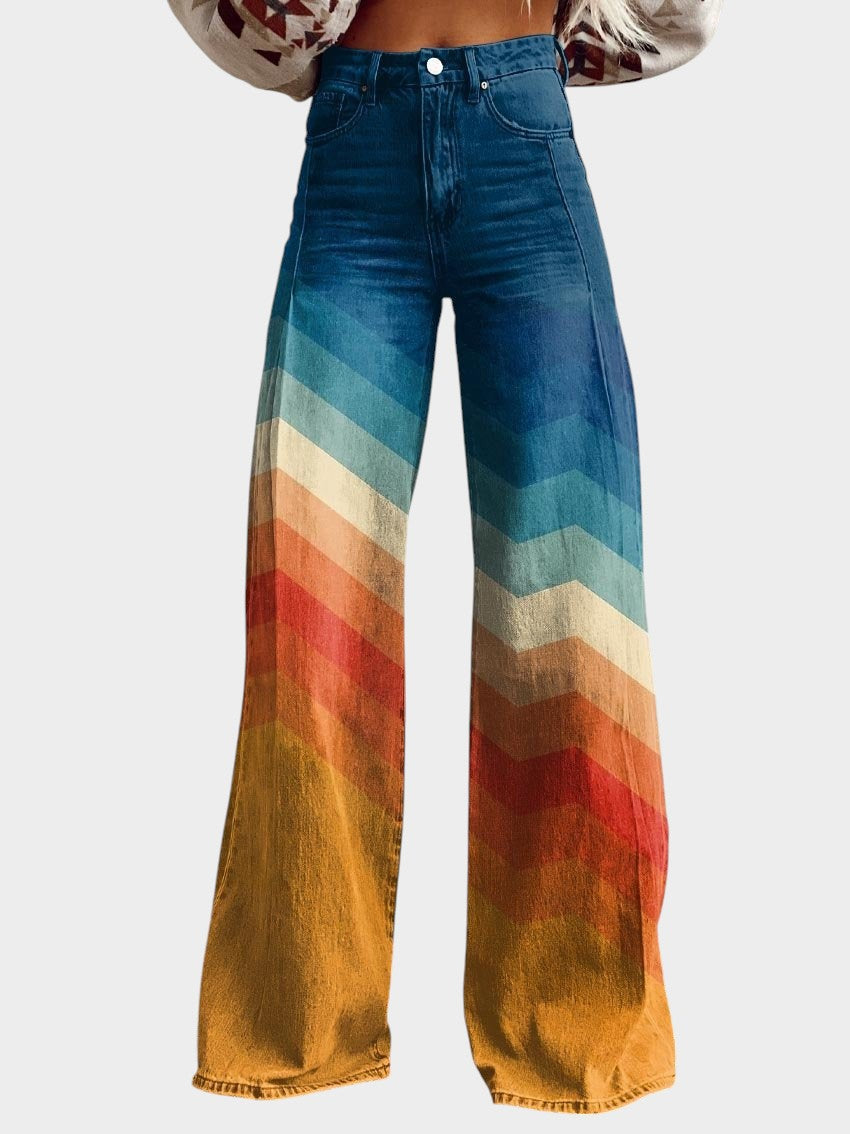 LÉA | ELEGANT RETRO ZIGZAG JEANS