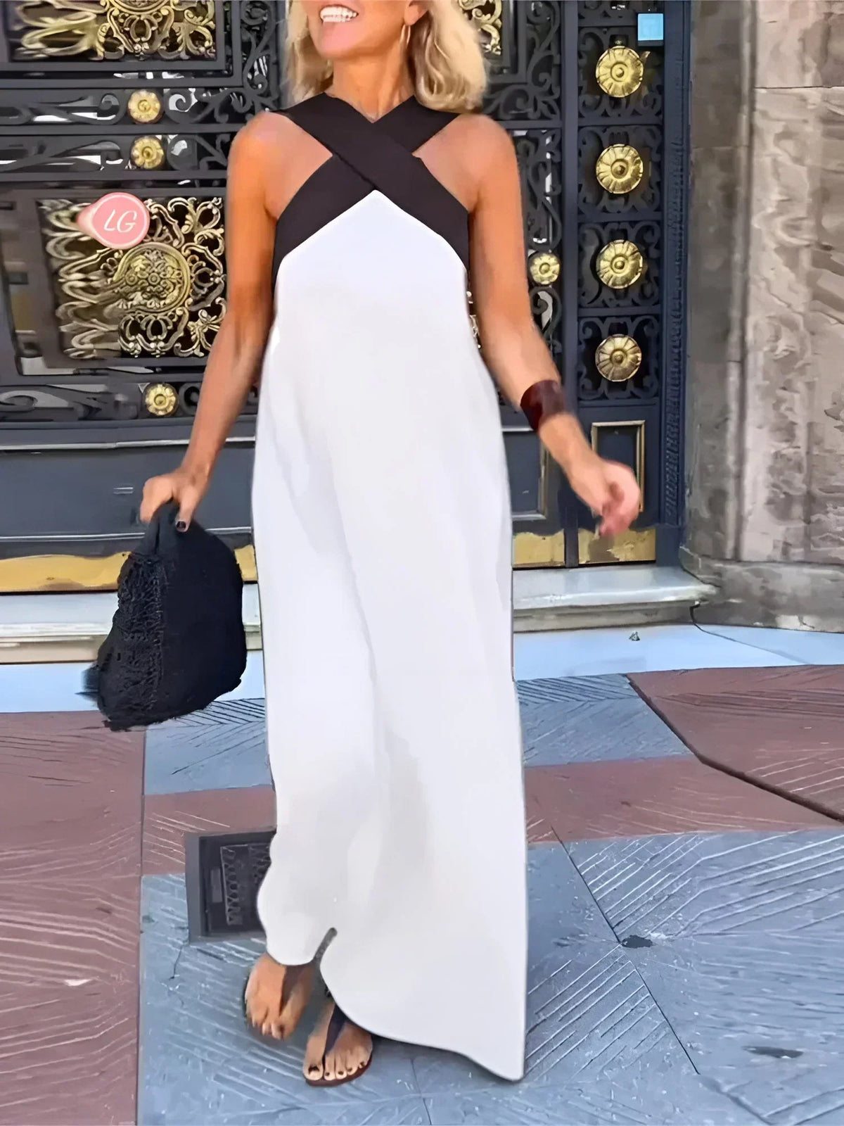 AMY | CROSS-OVER MAXI DRESS