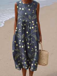 AMBRE | SLATE FLORAL MIDI DRESS